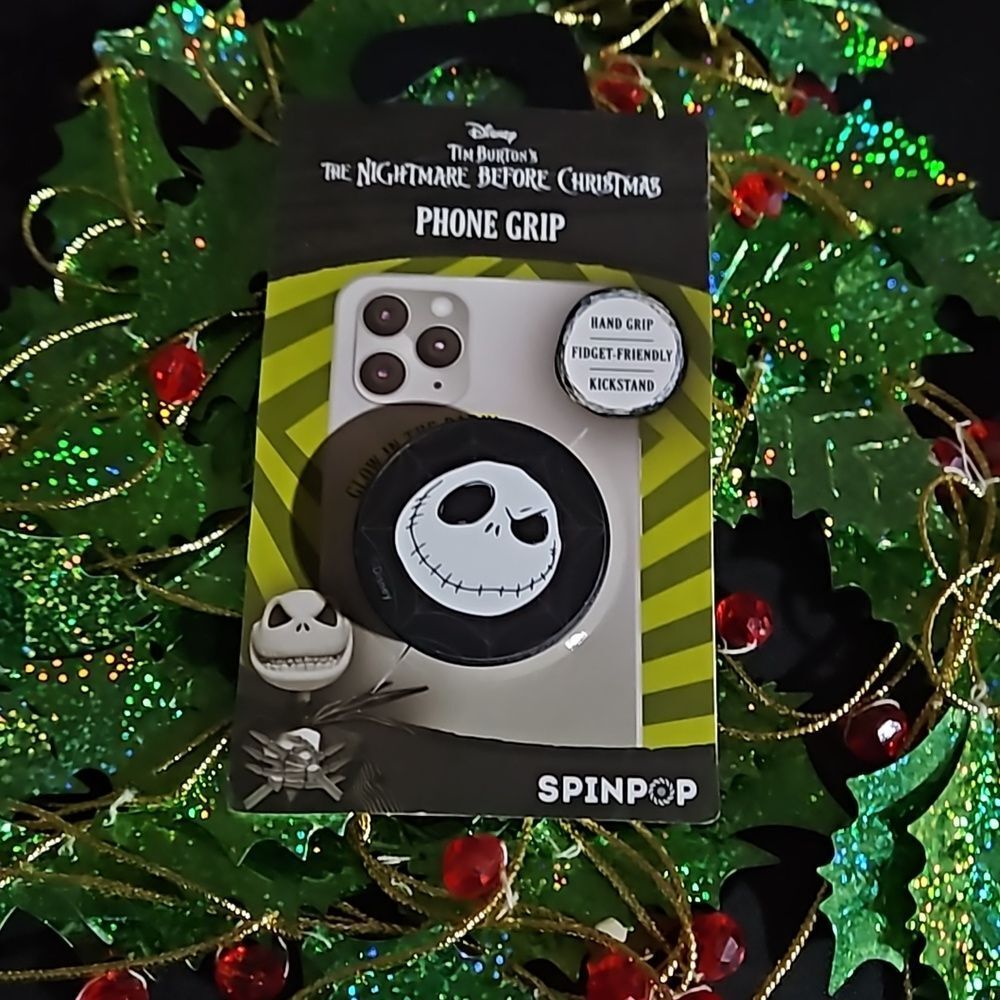 Disney 🎁 Tim Burton's Nightmare B4 Christmas Phone Grip by SpinPop New in Pkg